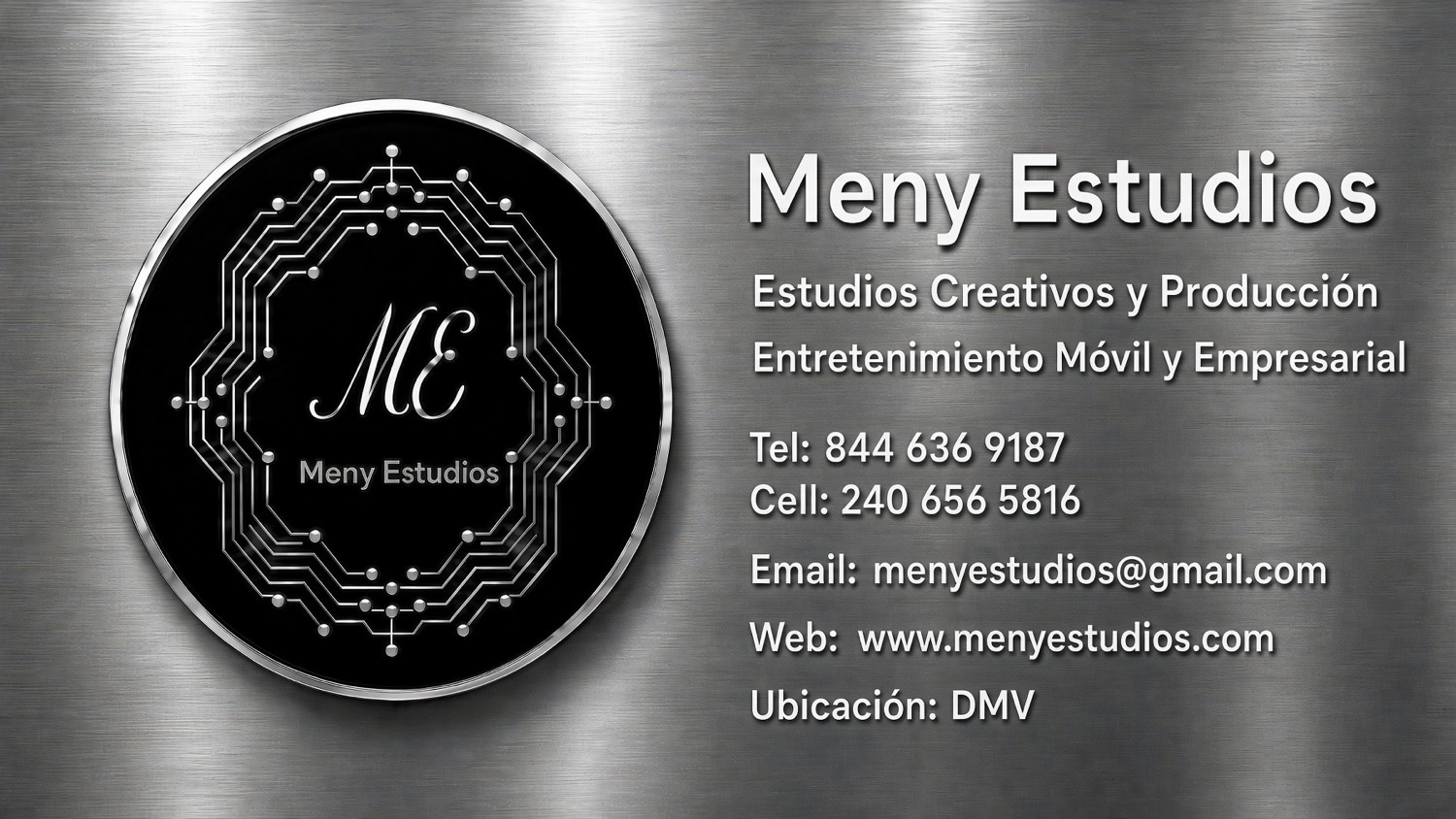 Tarjeta de Meny Estudios